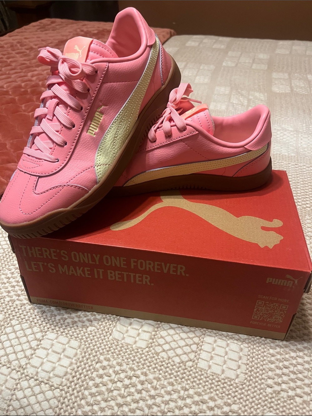 Puma Women’s Pink Low-Top Lace-Up Sneakers